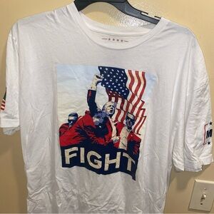 Trump Fight Rally Shooting White T-shirt Sz 2XL MAGA